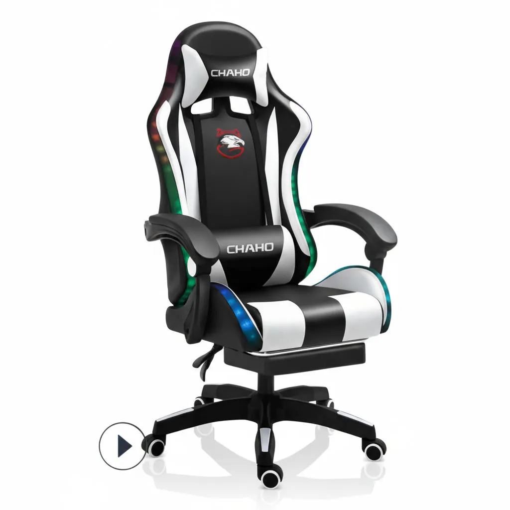 كرسي ألعاب احترافي Chaho YT-055 Gaming Chair with Footrest RGB