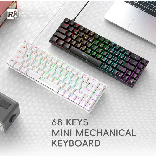 لوحة مفاتيح R8 1038 MINI MECHANICAL KEYBOARD RGB