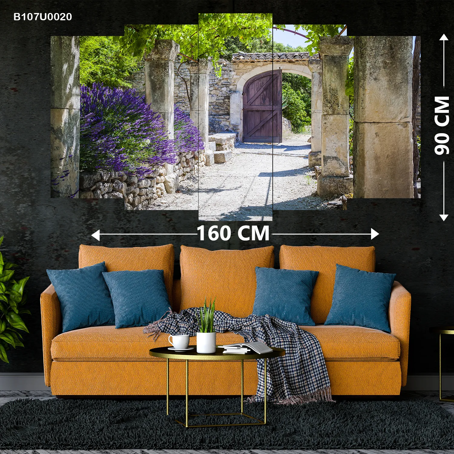 لوحة جدارية بوابة حجرية في حديقة